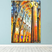 ザサグラダファミリア魔法 キャンバスプリント (インサイチュ (ウッドフロア))