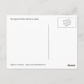 ザサグラダファミリア,バルセロナ,スペイン色彩の鮮やか() ポストカード (裏面)