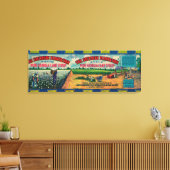 ザサザンプランテーションシロップのラベルCairo, GA キャンバスプリント (インサイチュ (リビング))