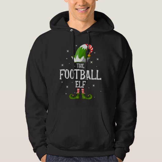 ザサッカー小妖精や小人ファミリーマッチングクリスマス パーカ (正面)