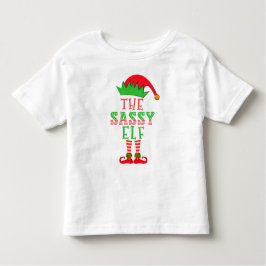 ザサッシー小妖精や小人クリスマスファミリーマッチングパジャマ トドラーTシャツ