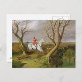 ザサフォーク狩り遠くに – 行く(油のキャンバス) ポストカード (正面/裏面)