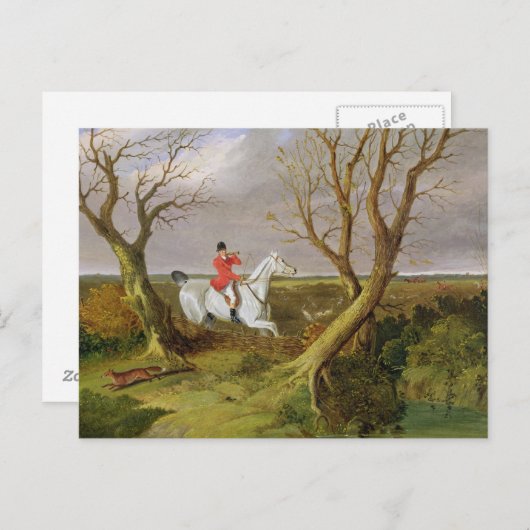 ザサフォーク狩り遠くに – 行く(油のキャンバス) ポストカード (正面/裏面)