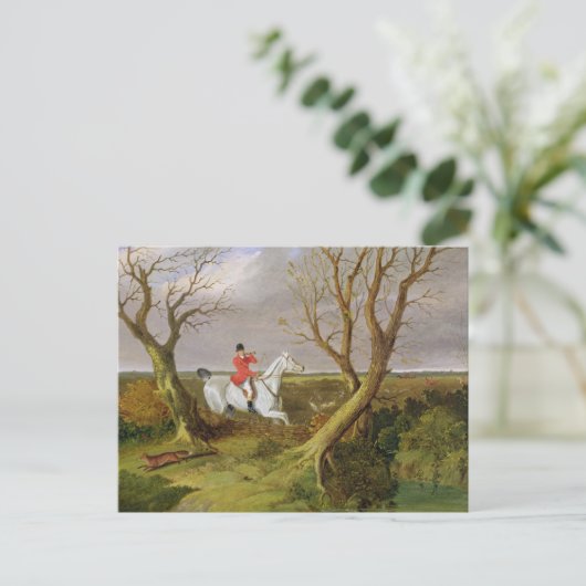 ザサフォーク狩り遠くに – 行く(油のキャンバス) ポストカード (スタンド正面)