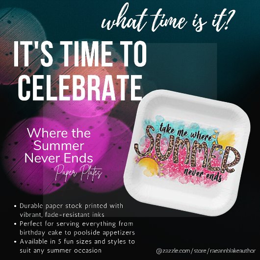 ザサマーネバーエンド紙プレート ペーパープレート