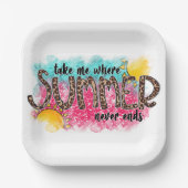 ザサマーネバーエンド紙プレート ペーパープレート (正面)