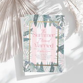 ザサマーIターンリゾ結婚したートブライダルシャワー アクリル招待状