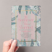 ザサマーIターンリゾ結婚したートブライダルシャワー アクリル招待状 (インサイチュ (ポータブル))
