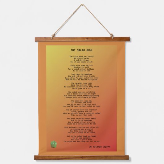 ザサラダボウルの壁タペストリー 吊り下げ型タペストリー (正面)