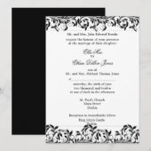 ザサラ·ジェーン·ブラック·アンド·ホワイト·結婚式招待状 招待状 (正面/裏面)