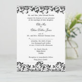 ザサラ·ジェーン·ブラック·アンド·ホワイト·結婚式招待状 招待状 (スタンド正面)