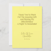 ザサンタロットカードイエローサンキューカード サンキューカード (裏面)