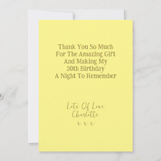 ザサンタロットカードイエローサンキューカード サンキューカード (裏面)