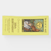 ザサンタロットカード |黄色の誕生日背景 横断幕 (横)