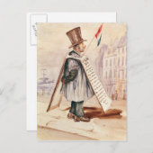 ザサンドイッチボードマン、ブーレバードデュテンプル， 1839 ポストカード (正面/裏面)