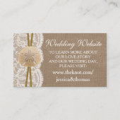 ザサンドド素朴ルビーチ結婚式コレクション エンクロージャーカード (正面)