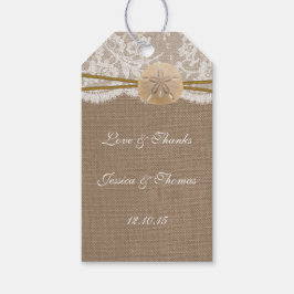 ザサンドド素朴ルビーチ結婚式コレクション ギフトタグ