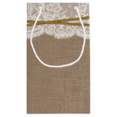 ザサンドド素朴ルビーチ結婚式コレクション スモールペーパーバッグ (裏面)