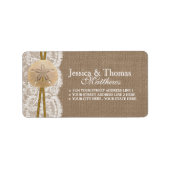 ザサンドド素朴ルビーチ結婚式コレクション ラベル (正面)