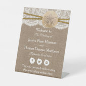 ザサンドド素朴ルビーチ結婚式コレクション 台座サイン (正面)