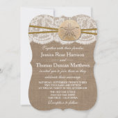 ザサンドド素朴ルビーチ結婚式コレクション 招待状 (正面)