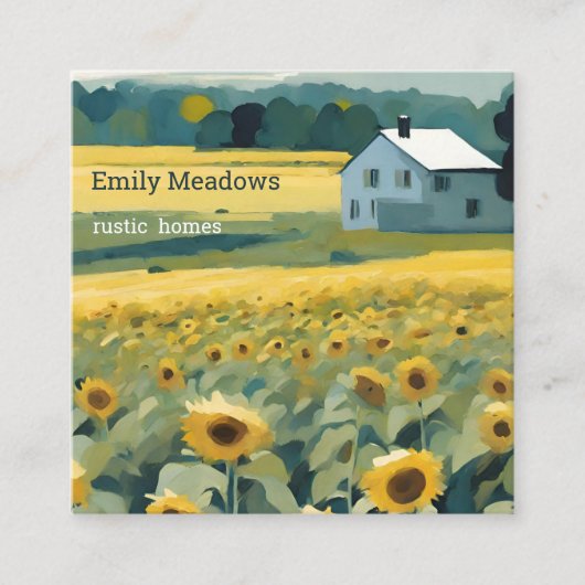 ザサンフラワーハウス スクエア名刺 (正面)