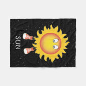 ザサン&スターズイン宇宙 フリースブランケット (正面(横))