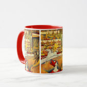 ザサーカスバイジョルジュスウラトヴィンテージファインアート マグカップ (正面左)