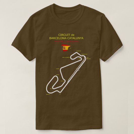 ザサーキットデバルセロナカタルーニャ Tシャツ (デザイン正面)