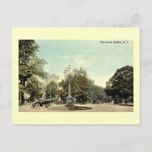 ザサークルバッファローNY 1913ヴィンテージ ポストカード (正面)