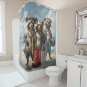 ザサーファーストライプのズソイレ シャワーカーテン (インサイチュ)