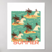 ザサーフィン漫画イラストレーション ポスター (正面)