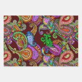ザザザペイズリーマージョンアンドメランジ ラッピングペーパーシート (正面3)