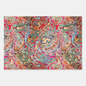 ザザザペイズリーマージョンアンドメランジ ラッピングペーパーシート (正面2)