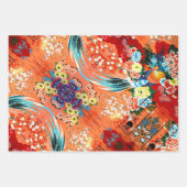 ザザザペイズリーマージョンアンドメランジ ラッピングペーパーシート (正面)