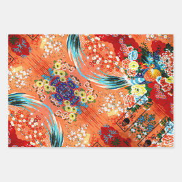 ザザザペイズリーマージョンアンドメランジ ラッピングペーパーシート