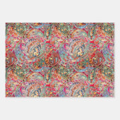 ザザザペイズリーマージョンアンドメランジ ラッピングペーパーシート (正面)