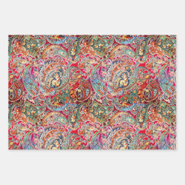 ザザザペイズリーマージョンアンドメランジ ラッピングペーパーシート