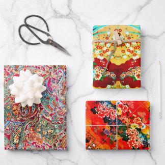 ザザザペイズリーマージョンアンドメランジ ラッピングペーパーシート