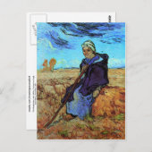ザシェパードの娘(ミレーの後)ヴァンゴッホファインアート ポストカード (正面/裏面)