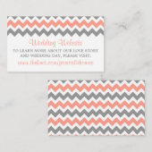 ザシェフモダンロン結婚コレクション – ピンク&グレー エンクロージャーカード (正面/裏面)