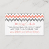 ザシェフモダンロン結婚コレクション – ピンク&グレー エンクロージャーカード (正面)