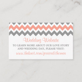 ザシェフモダンロン結婚コレクション – ピンク&グレー エンクロージャーカード