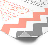 ザシェフモダンロン結婚コレクション – ピンク&グレー ポスター (角)