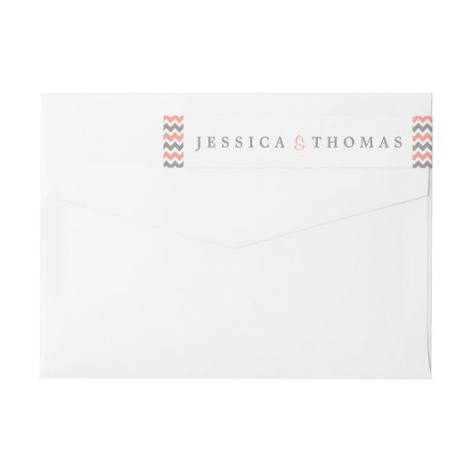 ザシェフモダンロン結婚コレクション – ピンク&グレー ラップアラウンドラベル (裏面)