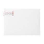 ザシェフモダンロン結婚コレクション – ピンク&グレー ラップアラウンドラベル (正面)