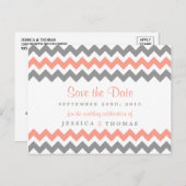 ザシェフモダンロン結婚コレクション – ピンク&グレー 案内ポストカード (正面/裏面)