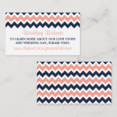 ザシェフモダンロン結婚コレクション – ピンク&ネイビー エンクロージャーカード (正面/裏面)