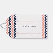 ザシェフモダンロン結婚コレクション – ピンク&ネイビー ギフトタグ (裏面横)