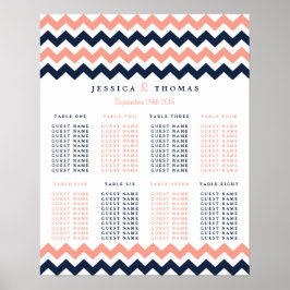 ザシェフモダンロン結婚コレクション – ピンク&ネイビー ポスター